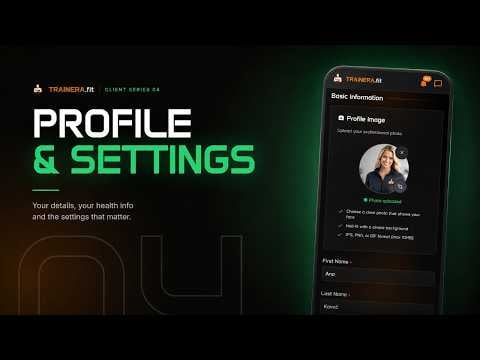 Your profile and every setting that matters