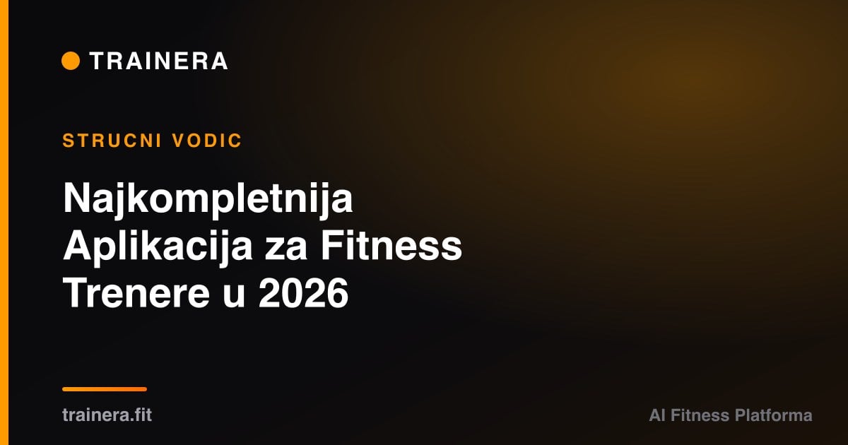 Najkompletnija Aplikacija za Fitness Trenere u 2026